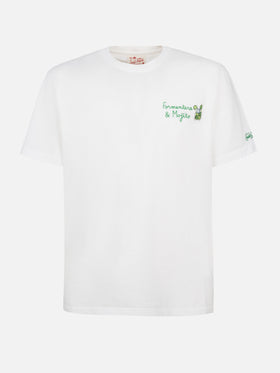 Klassisches Herren-T-Shirt aus Baumwolljersey „Portofino“ mit Formentera-Aperitif-Stickerei