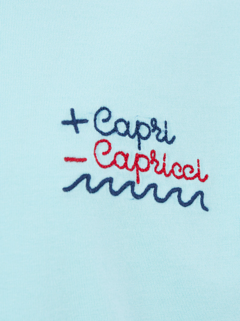 Jungen-T-Shirt aus Baumwolljersey Portofino Jr mit + Capri - Capricci-Stickerei | INSULTI LUMINOSI SONDEREDITION