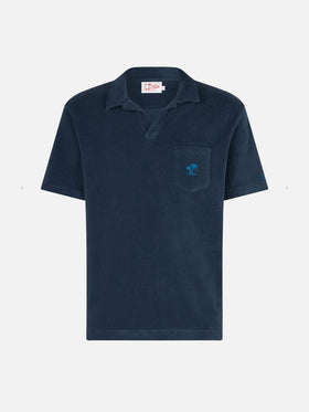 Boy navy blue terry polo Powel - MC2 Saint Barth