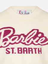 Maglia da bambina girocollo bianca con stampa Barbie | EDIZIONE SPECIALE BARBIE