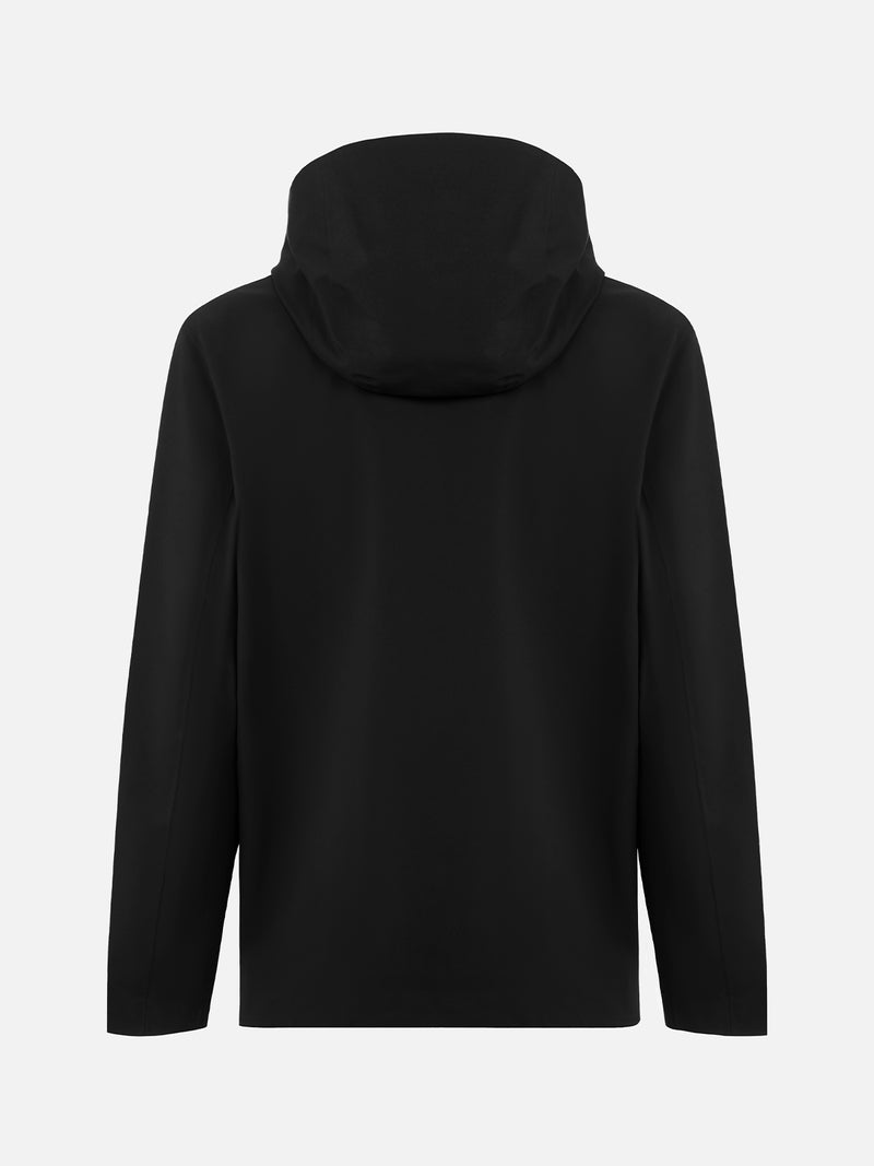 Man black 3-layers hooded jacket Parson