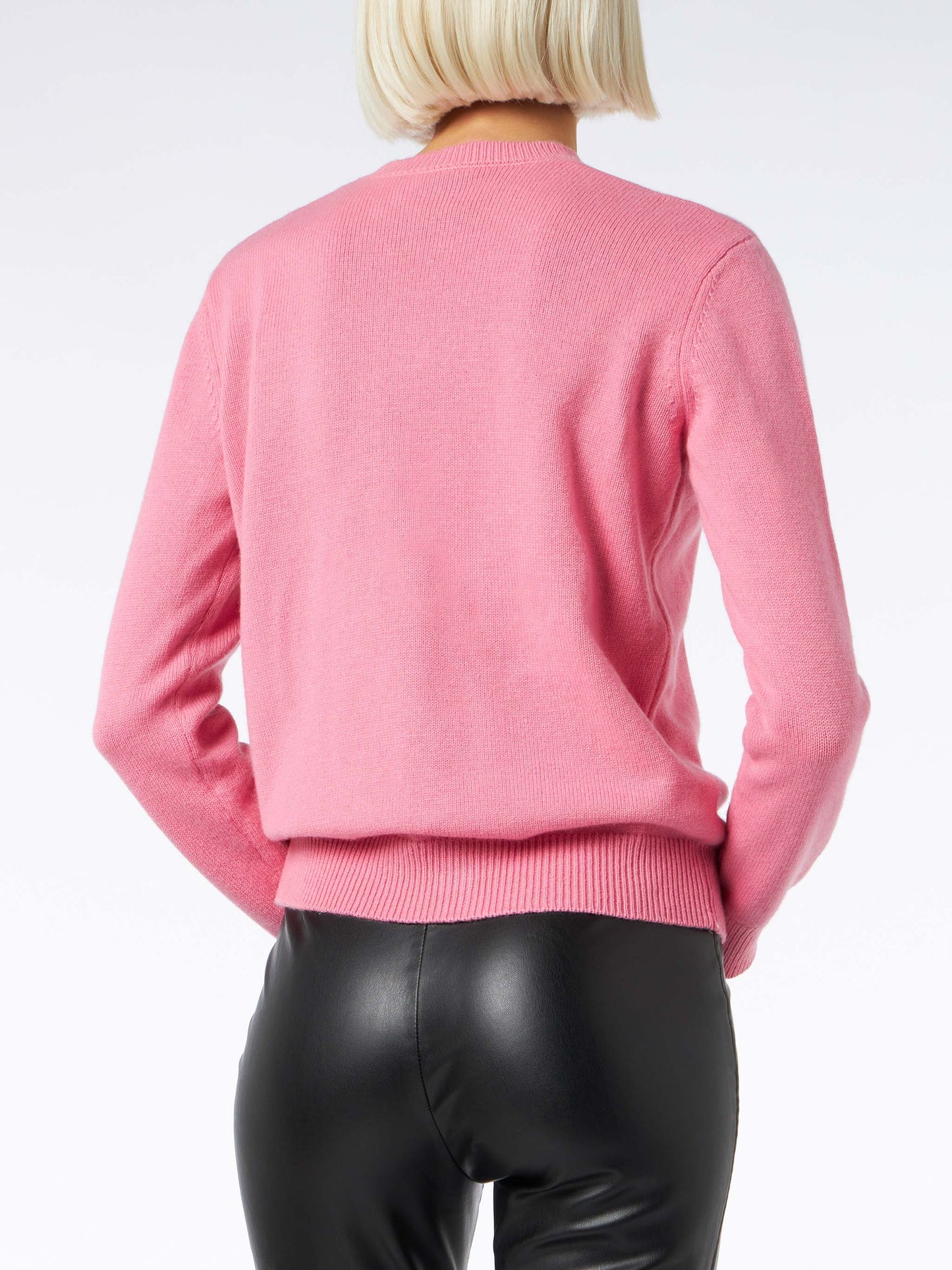 Maglione da donna girocollo rosa stampa I love to Love | EDIZIONE SPECIALE DI NIKI DJ