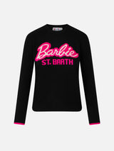 Maglia da donna girocollo nera con stampa Barbie | EDIZIONE SPECIALE BARBIE