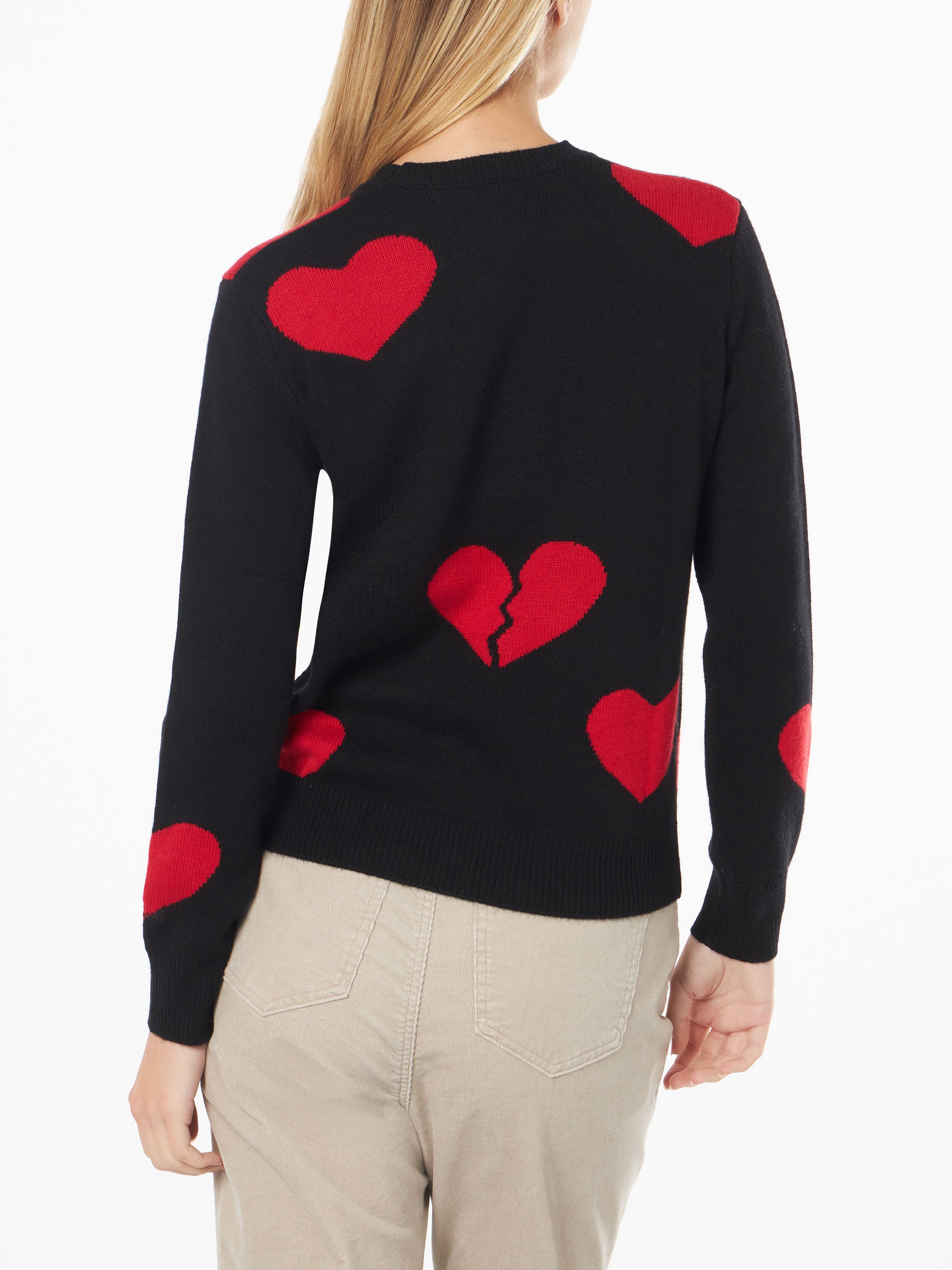Woman crewneck sweater with Heart Breaker embroidery - MC2 Saint Barth