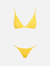 Gelber Triangel-Bikini für Damen