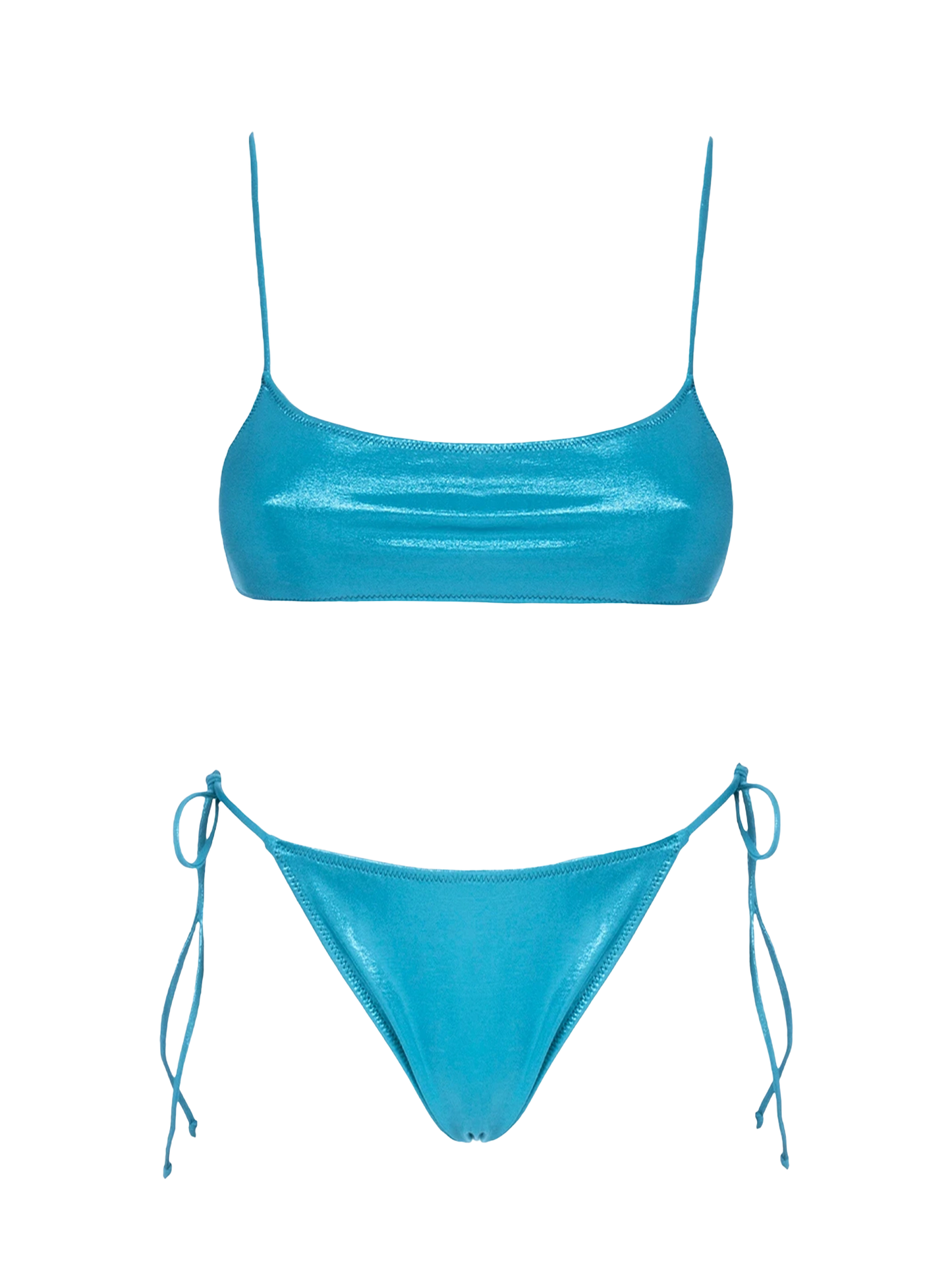 Woman lamina teal bralette bikini Sadie Marielle - MC2 Saint Barth