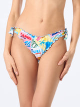 Woman postcard print triangle classic bikini Sarius