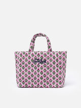 Pink flower quilted Soft Tote Mid bag