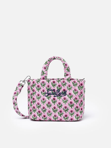 Pink flower quilted Soft Tote Mini bag – MC2 Saint Barth