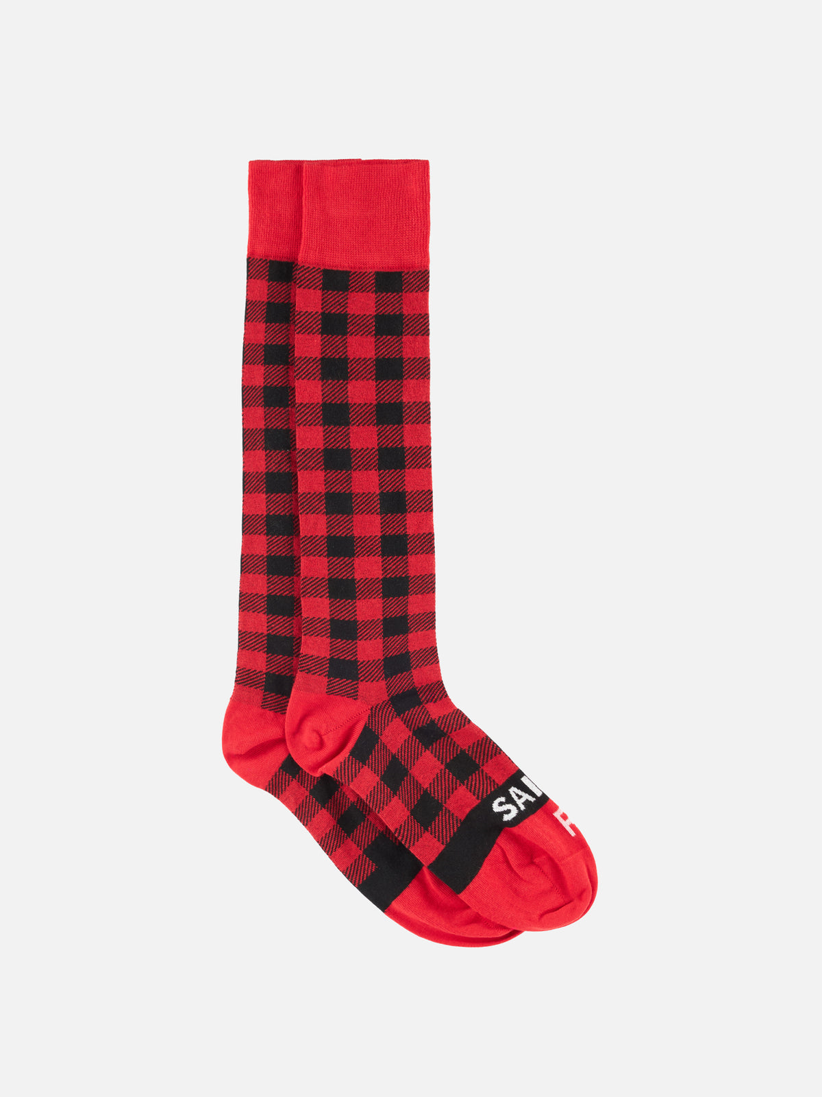 Long socks with red and black check pattern – MC2 Saint Barth