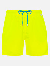 Man lightweight fabric fluo yellow swim shorts Lighting Pantone | PANTONE® SPECIAL EDITION