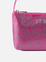 Mini bag with fuchsia rhinestones