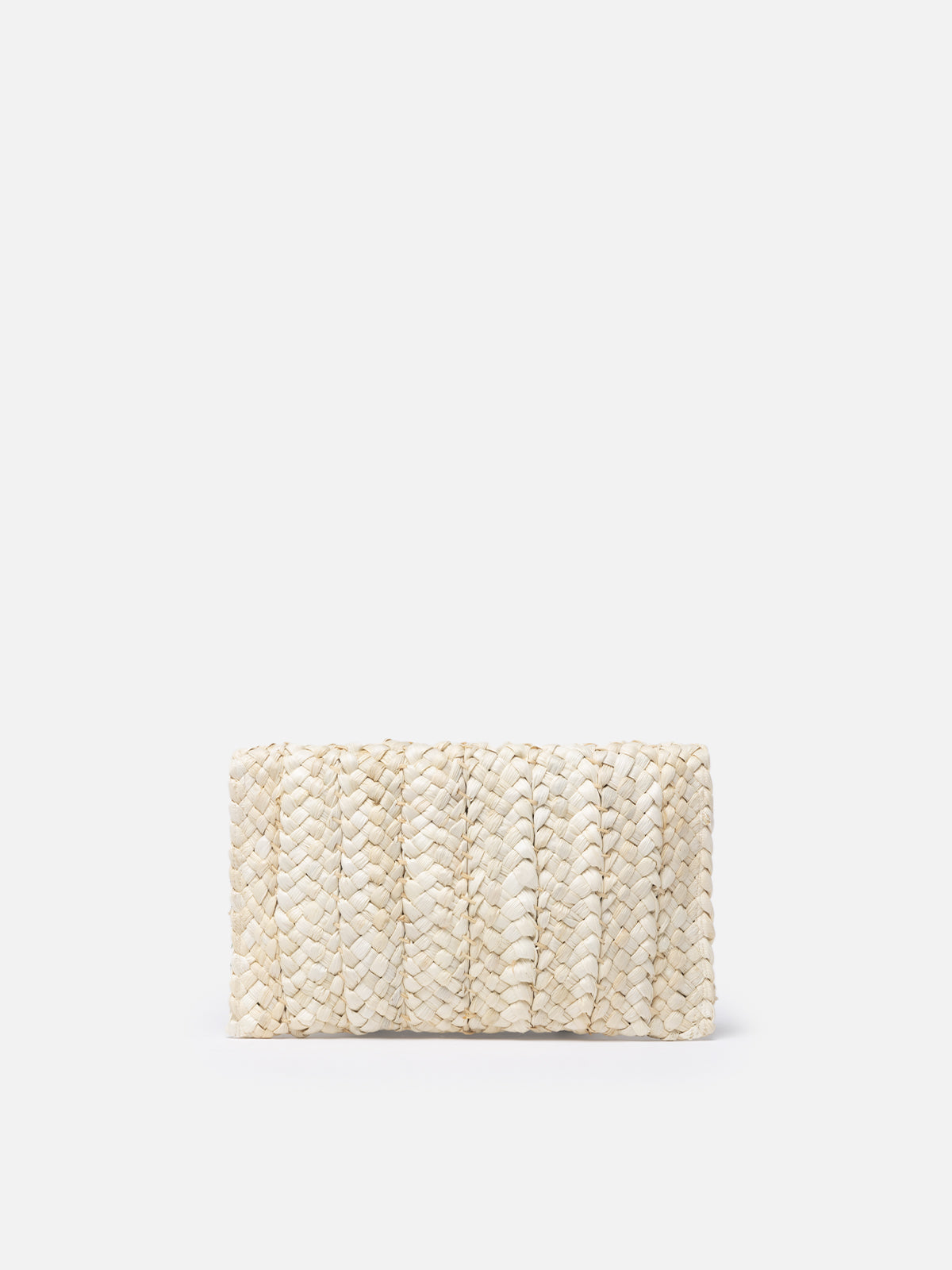 Straw Envelope clutch with Saint Barth embroidery