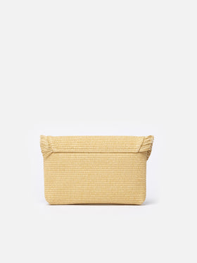 Straw pochette with fruit charms
