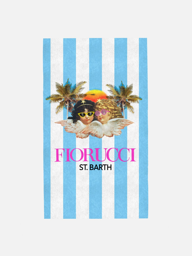 Soft terry beach towel with Fiorucci Angels print | FIORUCCI SPECIAL EDITION