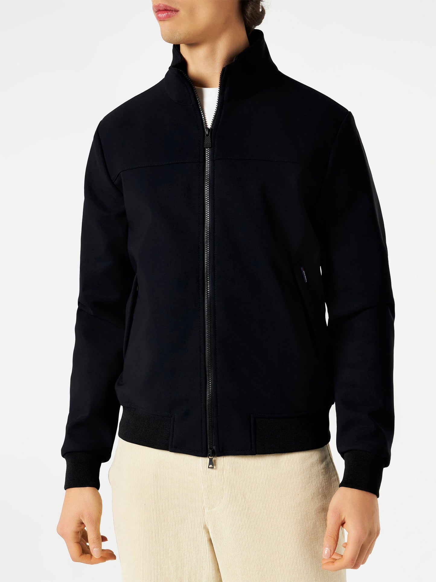 Man mid-weight black bomber jacket Traveler