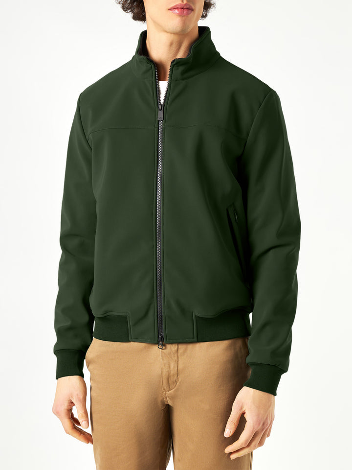 Man mid-weight military green bomber jacket Traveler - MC2 Saint Barth