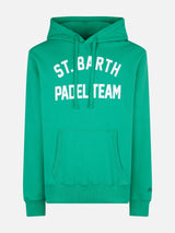 Cotton hoodie with St. Barth Padel Team print