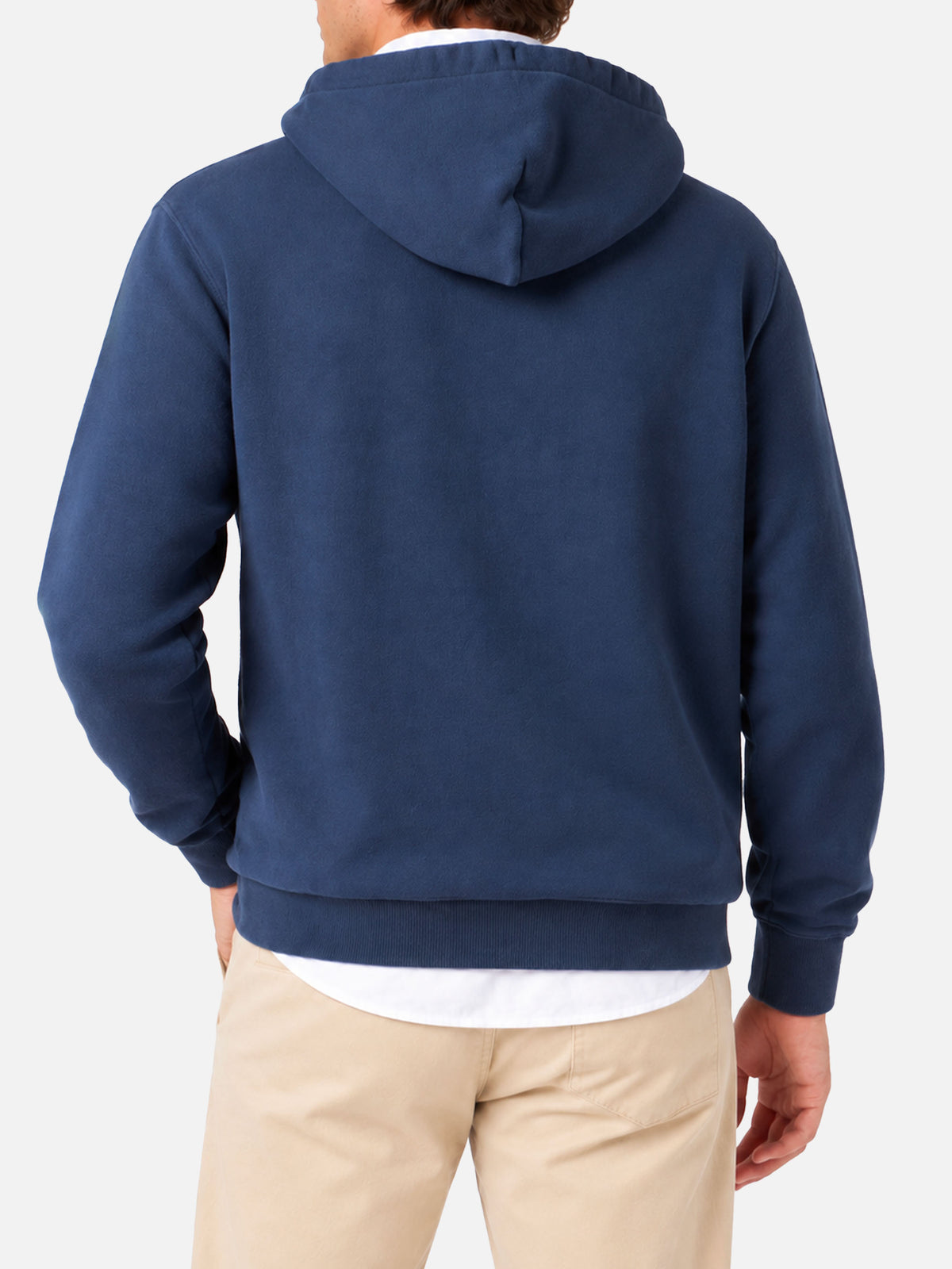 Sweat à capuche bleu Tribeca avec patch en tissu éponge 