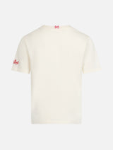 Boy cotton t-shirt with St. Barth race team print