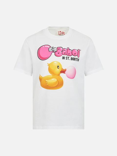 Boy cotton t-shirt with ducky big Babol print | BIG BABOL SPECIAL EDITION - MC2 Saint Barth