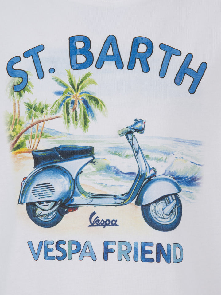Boy cotton t-shirt with St. Barth Vespa friends print | VESPA SPECIAL EDITION - MC2 Saint Barth