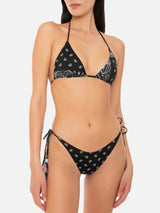 Black bandanna bikini with charms