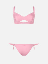 Woman pink scoop bralette bikini May Yali