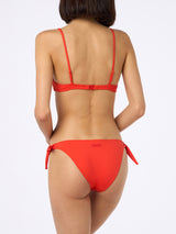 Orangefarbener U-Ausschnitt-Bralette-Bikini für Damen von May Yali