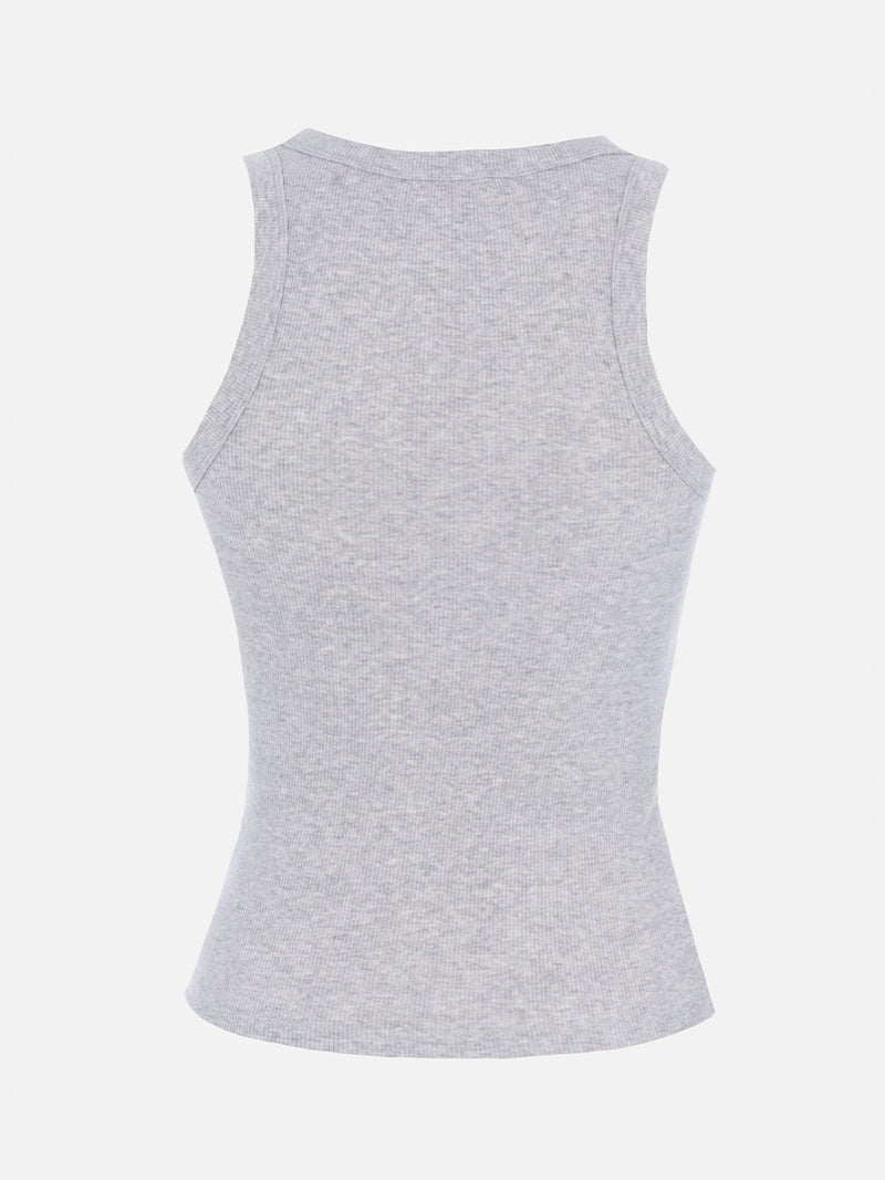 Tanktop aus Baumwolle im Rippenmuster für Damen | FIORUCCI SPECIAL EDITION