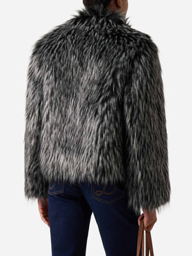 Veste en fausse fourrure Artika effet renard argenté 