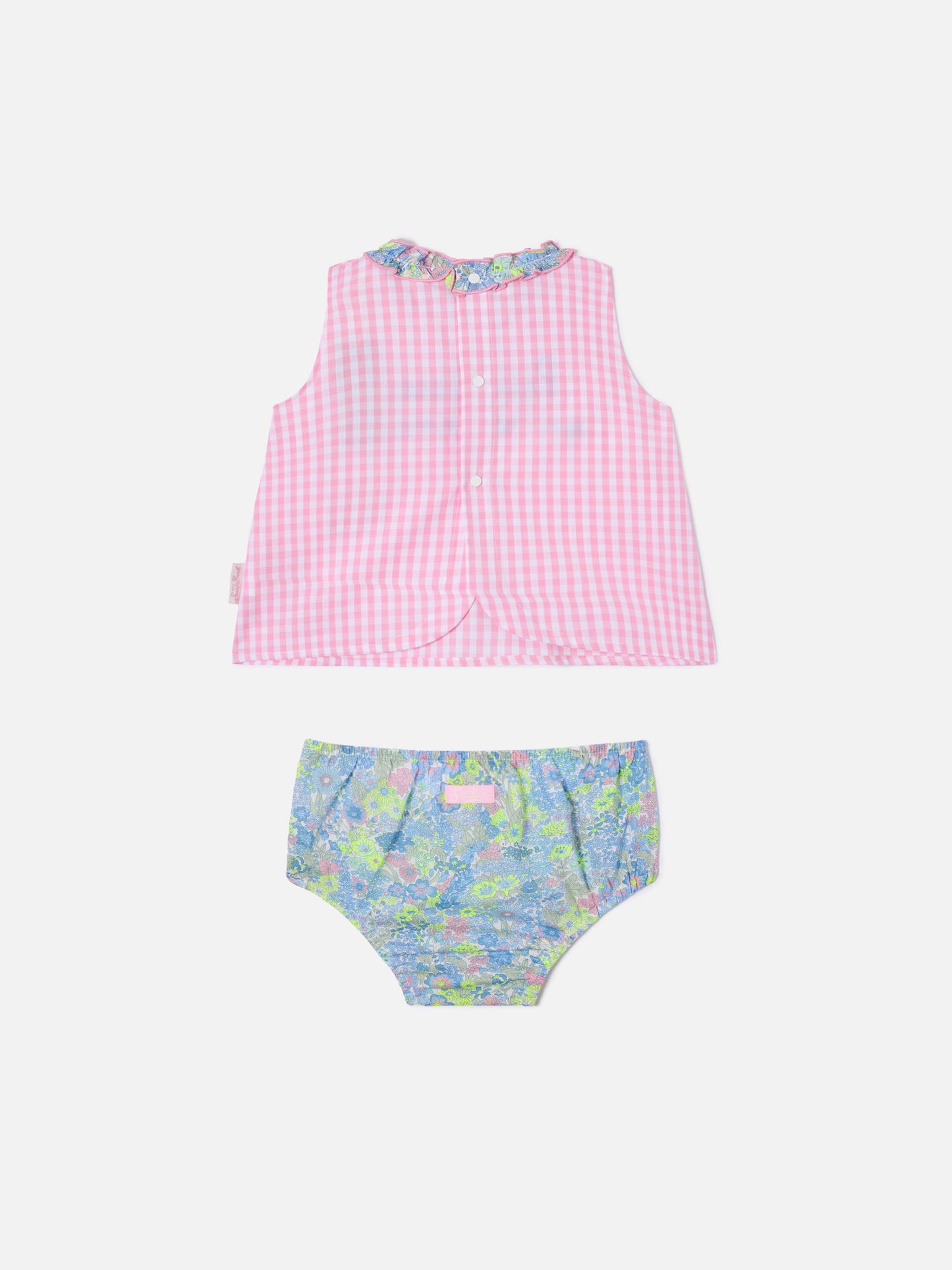 Abbie top and bloomer set with Principesse en vacances embroidery | Made with Liberty Fabric