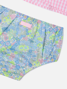 Abbie top and bloomer set with Principesse en vacances embroidery | Made with Liberty Fabric