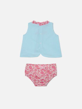 Abbie top and bloomer set with Viziata embroidery | Made with Liberty Fabric
