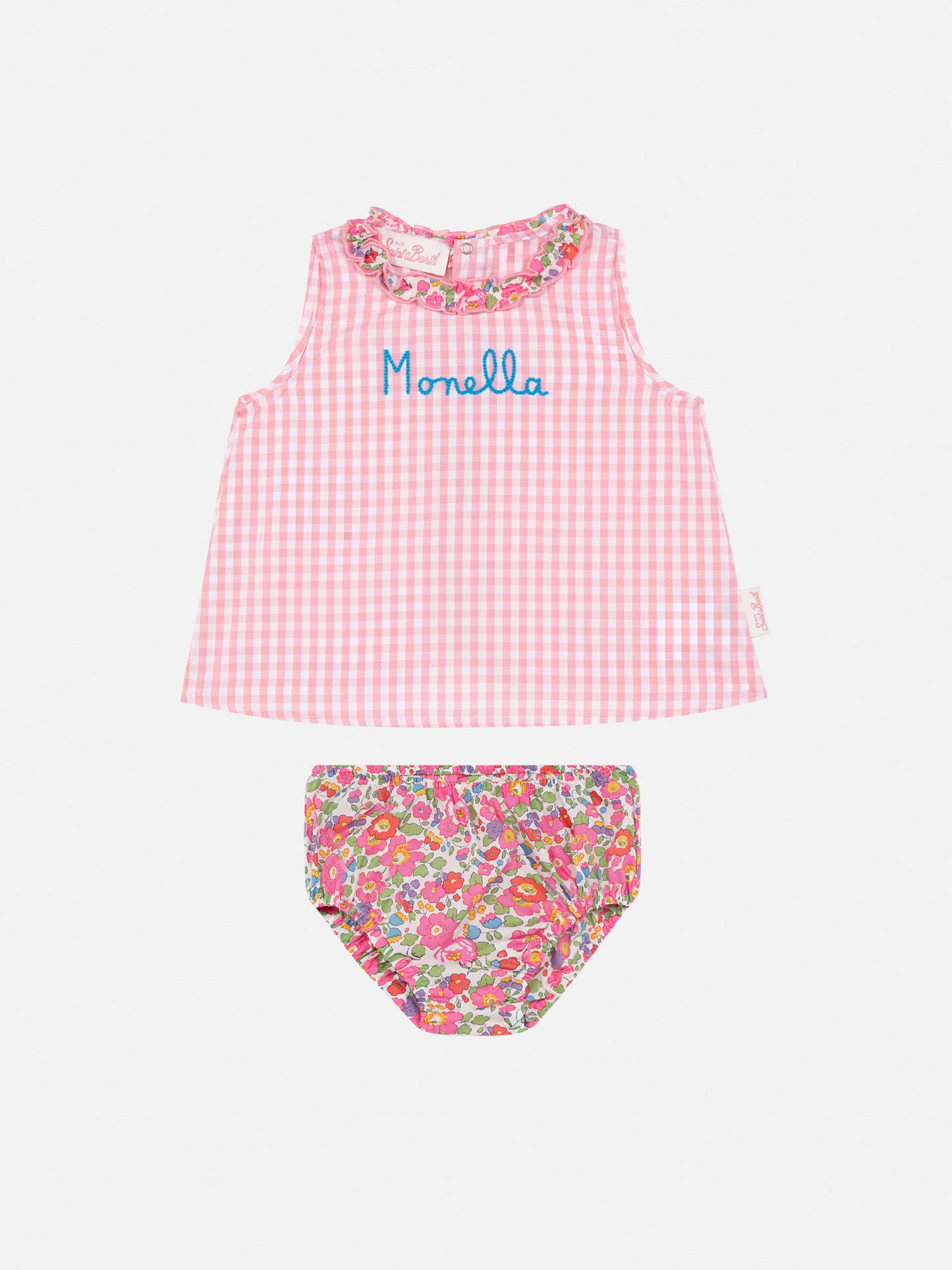 Abbie Baumwolltop und Pumphose mit Besty-Aufdruck | HERGESTELLT AUS LIBERTY-STOFF