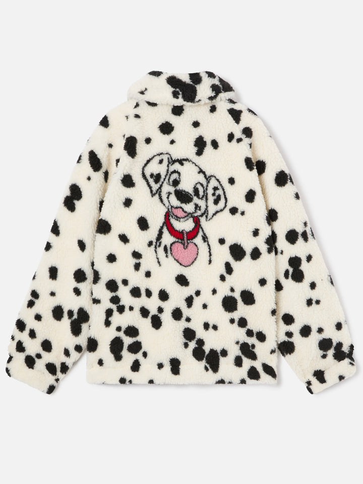 Cream Abel teddy jacket with dalmatian pattern | Special edition