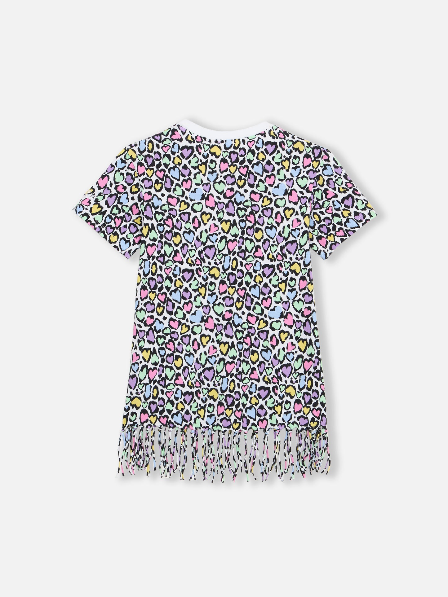 Girl Abbey dress with fringes and animalier print - MC2 Saint Barth