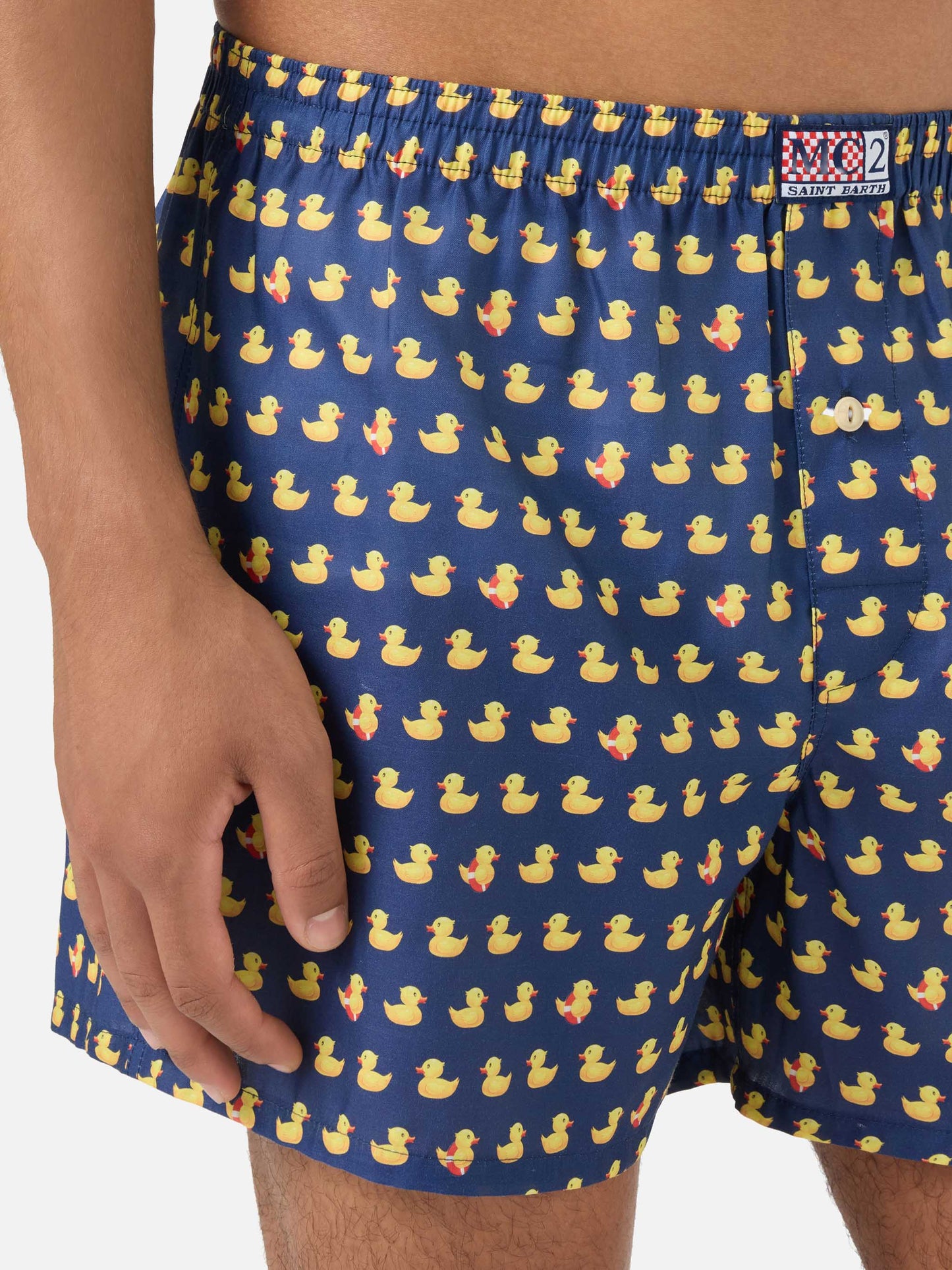 Adam cotton boxer shorts with duck print