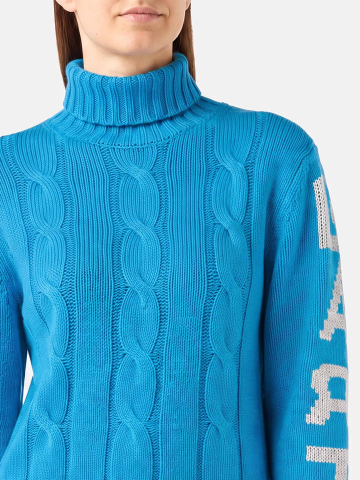 Logo jacquard Adler turtleneck sweater