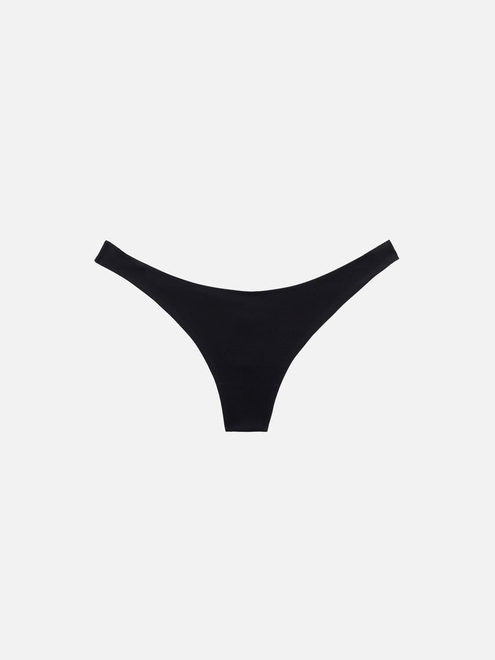 Afrodite heatsealed black cheeky swim briefs - Minerva black heatsealed classic bralette - MC2 Saint Barth