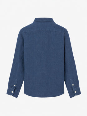 Camisa Agnes de lino azul marino 