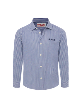 Camicia Agnes in cotone blu navy con stampa Snoopy | SNOOPY PEANUTS® SPECIAL EDITION