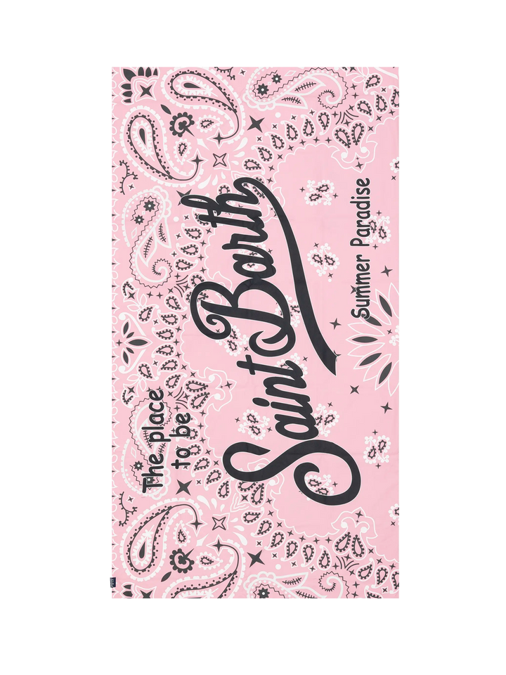 Telo mare in microfibra Aidan con stampa bandana