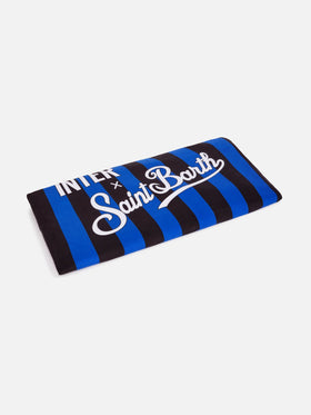 Microfiber striped beach towel Aidan with Inter print | INTER FC SPECIAL EDITION