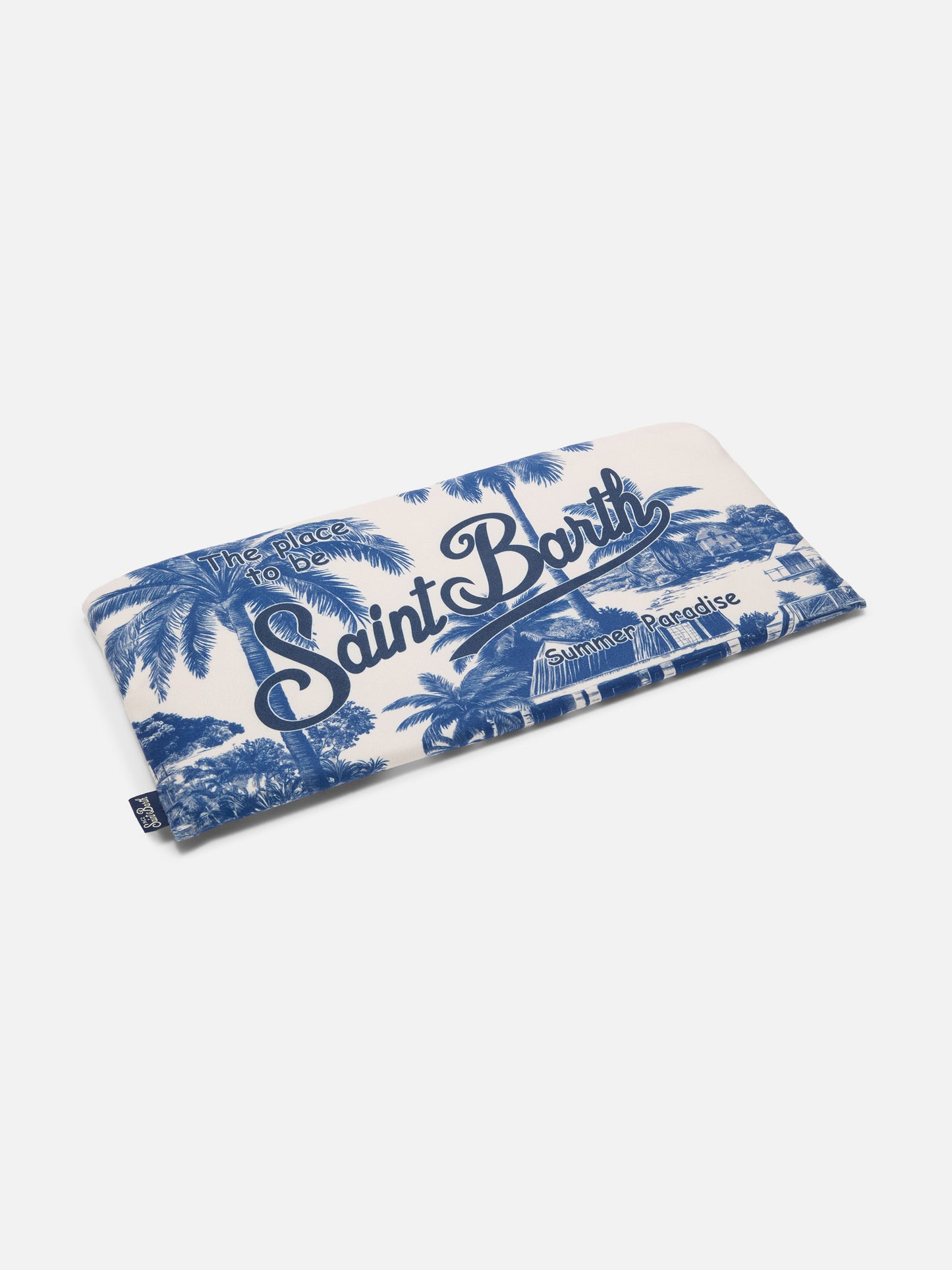Aidan beach towel with toile de Jouy print and logo| Special edition