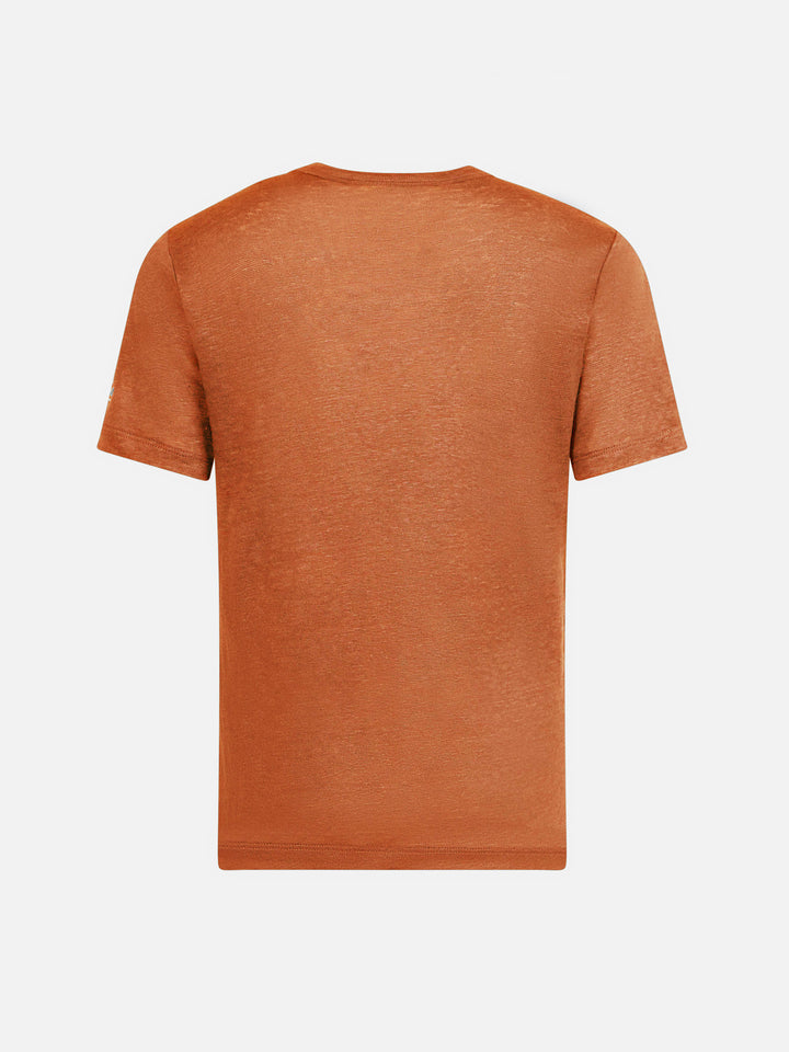 Orange linen jersey t-shirt Alex