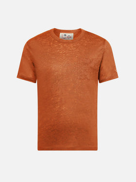 Orange linen jersey t-shirt Alex