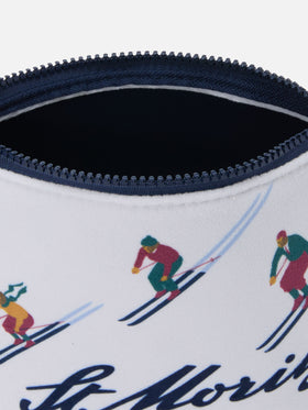 Aline Pouch in wool-effect fabric with St. Moritz print | ST. MORITZ TOP OF THE WORLD SPECIAL EDITION