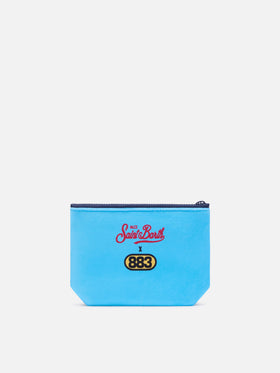 Leichte blue Aline pochette mit Albumcover-Print | Special edition 