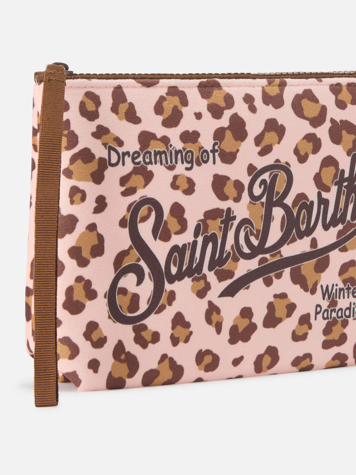 Aline pochette with leopard print